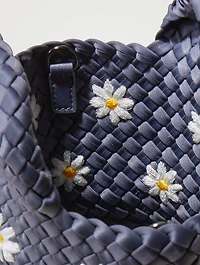 Petit St. Barths Daisy-Embroidered Neoprene Tote Bag