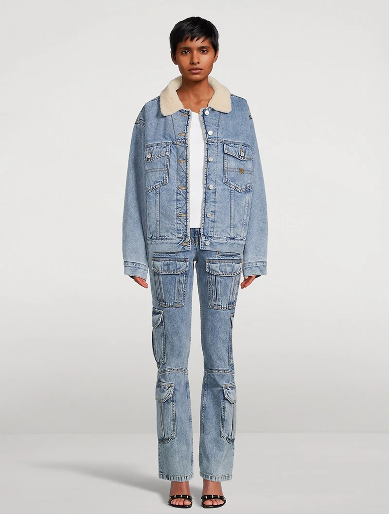 Fleece-Lined Denim Jacket