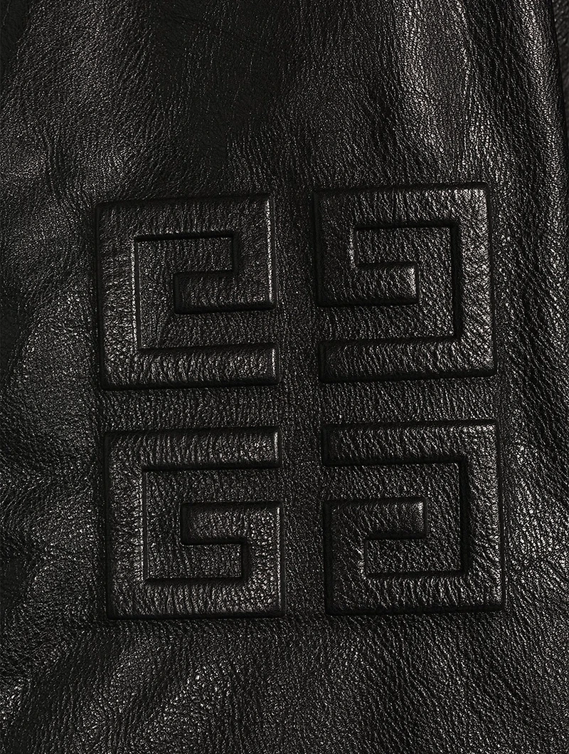 Wool And Leather Cropped Varsity Jacket