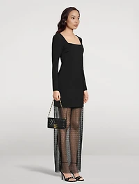 4G Embellished Lace And Jersey Maxi Dress