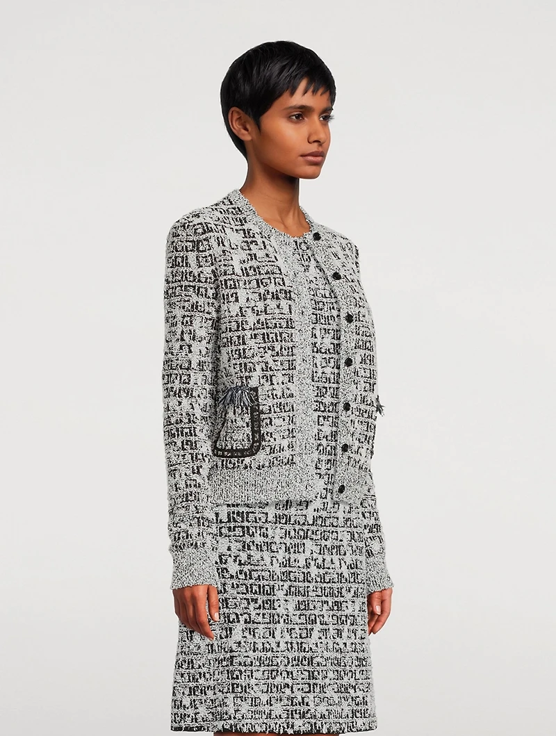 4G Jacquard Cardigan