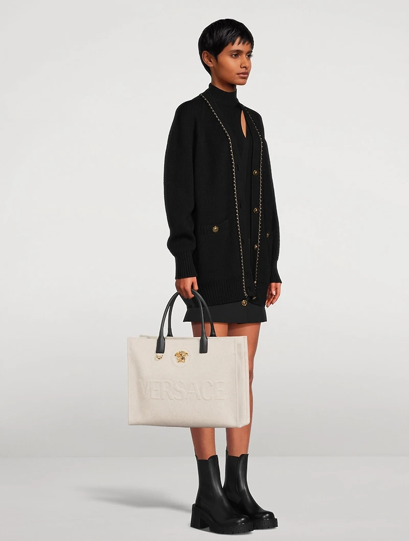 Large La Medusa Canvas Tote Bag