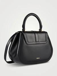 Medium Greca Goddess Leather Top Handle Bag