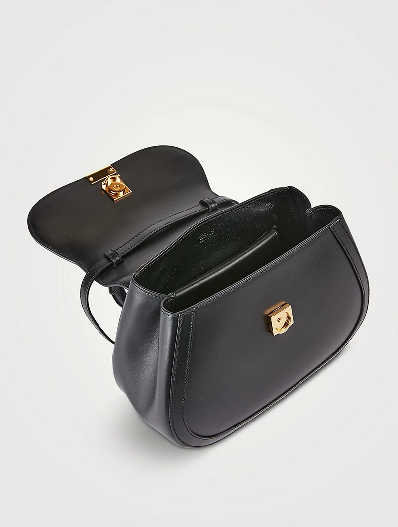 Medium Greca Goddess Leather Top Handle Bag