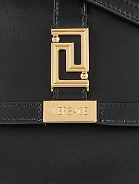 Medium Greca Goddess Leather Top Handle Bag