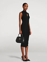 Medium Greca Goddess Leather Top Handle Bag