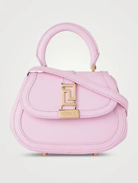 Mini Greca Goddess Leather Top Handle Bag