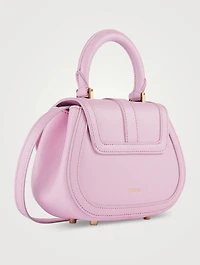 Mini Greca Goddess Leather Top Handle Bag