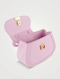Mini Greca Goddess Leather Top Handle Bag