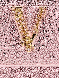 Mini Virtus Crystal-Embellished Satin Crossbody Bag