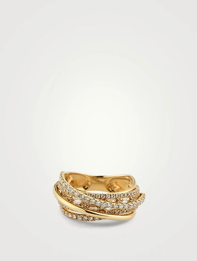 18K Gold Orbit Ring With Diamonds
