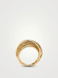 18K Gold Orbit Ring With Diamonds