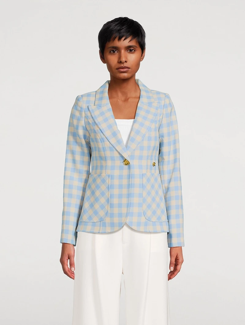 Duchess Blazer Plaid Print