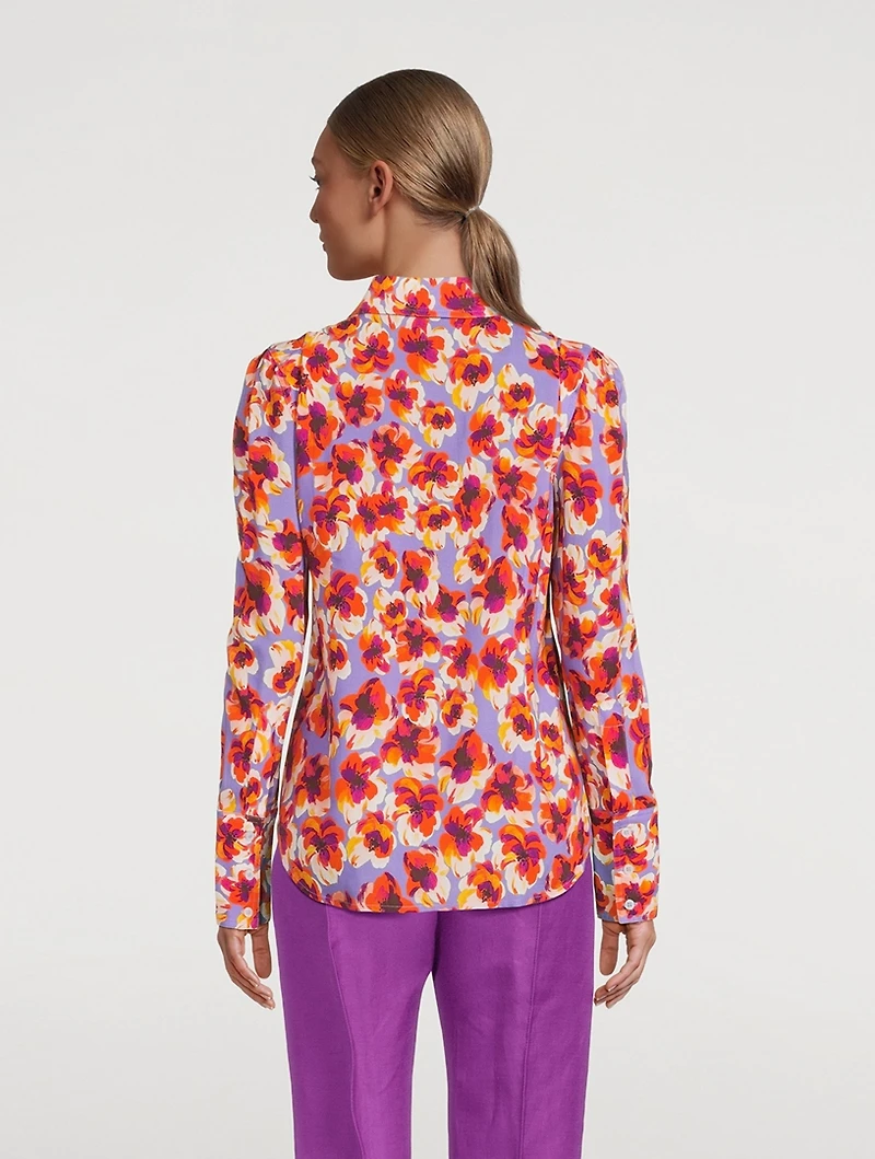 Box Pleat Shirt Floral Print