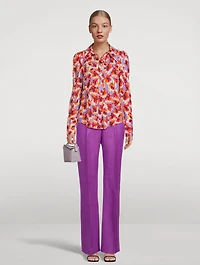 Box Pleat Shirt Floral Print