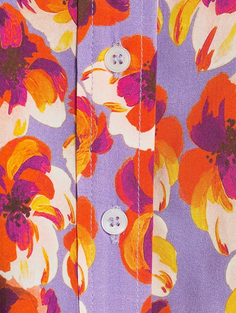 Box Pleat Shirt Floral Print