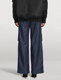 Straight-Leg Cargo Jeans