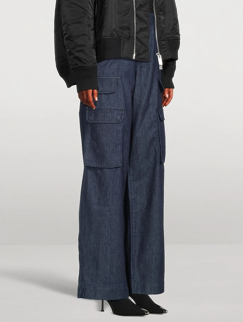 Straight-Leg Cargo Jeans