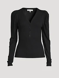 Puff-Sleeve Henley