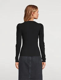 Puff-Sleeve Henley