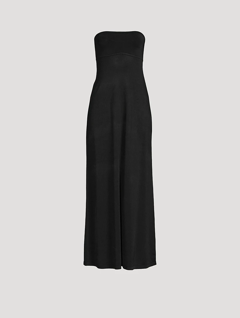 Strapless Knit Maxi Dress