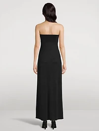 Strapless Knit Maxi Dress
