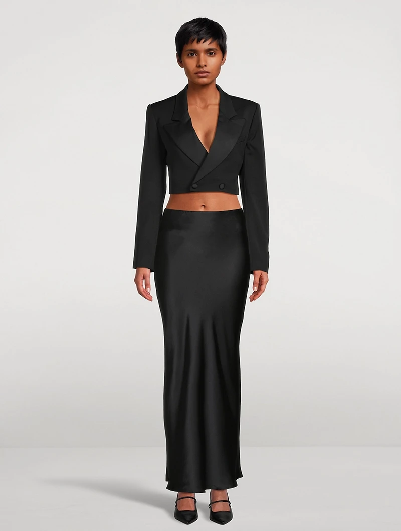 Cropped Tuxedo Jacket