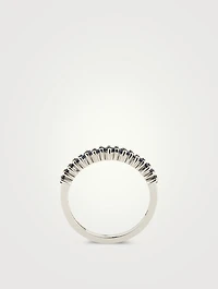 18K White Gold Eternity Ring With Blue Sapphires