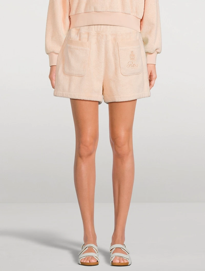Frame x Ritz Paris Velour Shorts