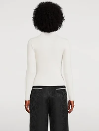 Frame x Ritz Paris Ribbed Polo Sweater