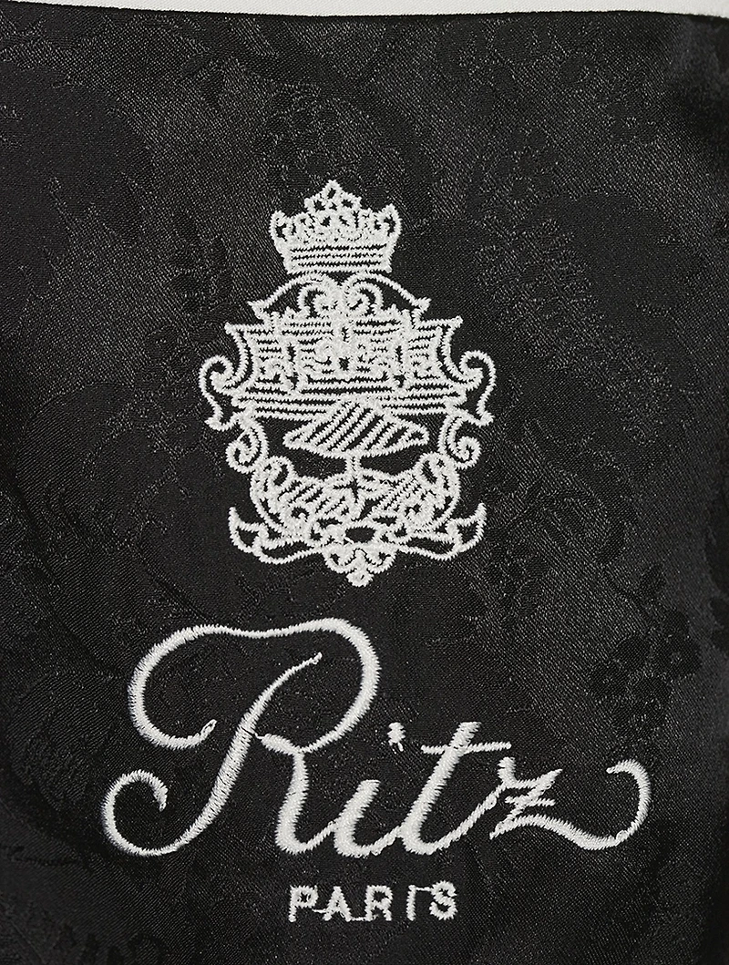 Frame x Ritz Paris Jacquard Silk Pajama Shirt