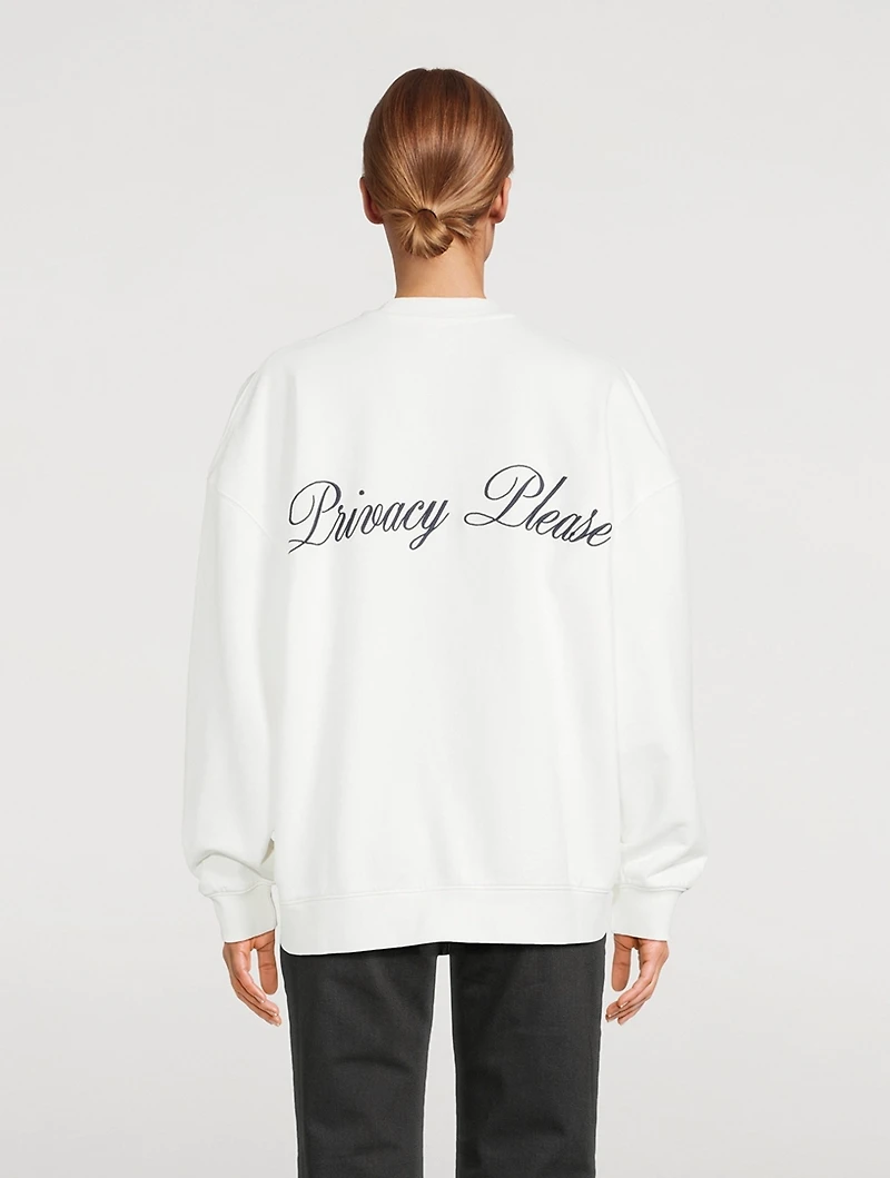 Frame x Ritz Paris Privacy Please Sweatshirt