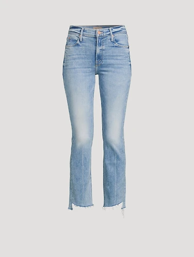 The Dazzler Straight-Leg Ankle Jeans With Step Fray