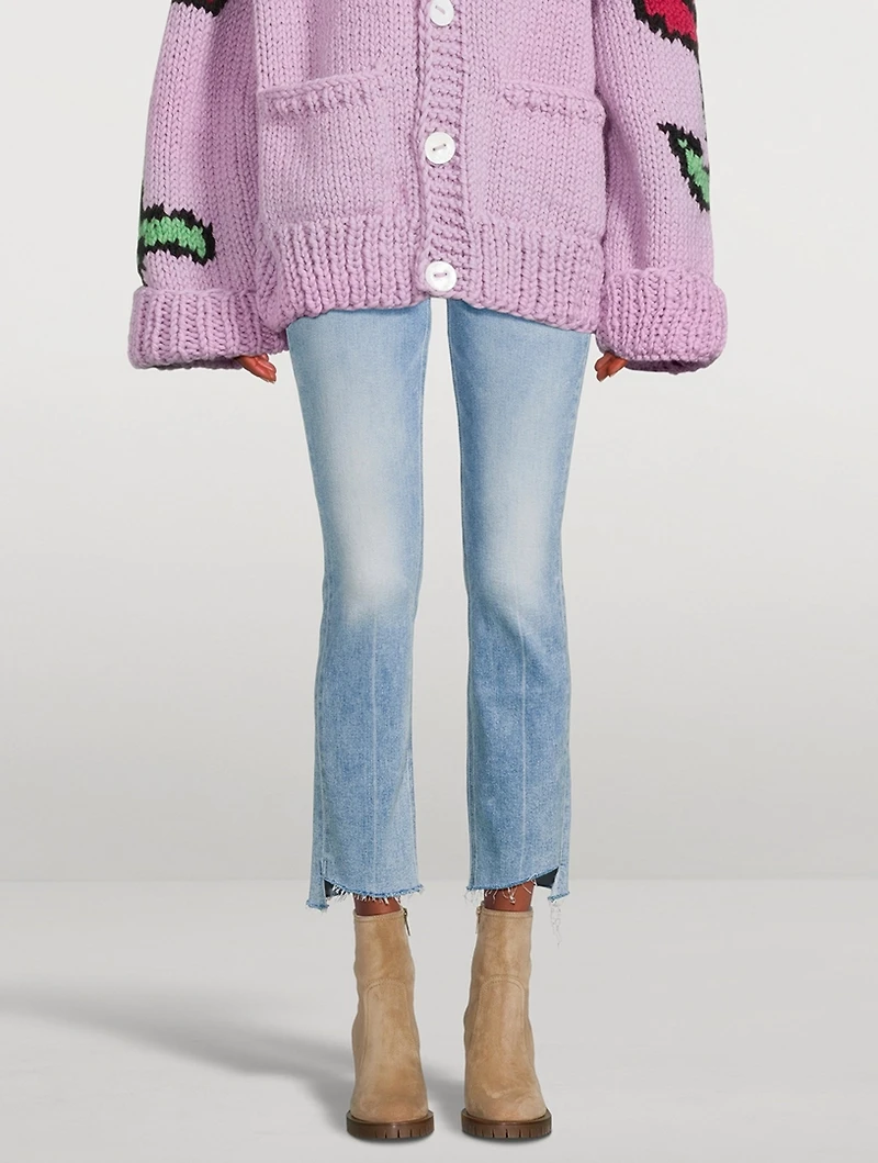 The Dazzler Straight-Leg Ankle Jeans With Step Fray