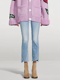 The Dazzler Straight-Leg Ankle Jeans With Step Fray