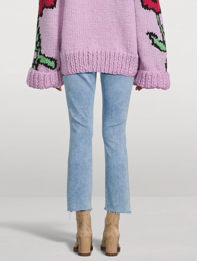 The Dazzler Straight-Leg Ankle Jeans With Step Fray