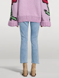 The Dazzler Straight-Leg Ankle Jeans With Step Fray