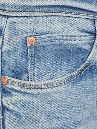 The Dazzler Straight-Leg Ankle Jeans With Step Fray