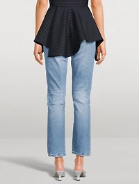 Mari High-Rise Slim Straight Jeans