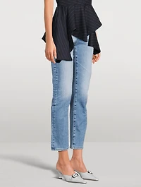 Mari High-Rise Slim Straight Jeans