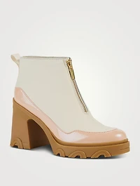Brex Zip Leather Ankle Boots