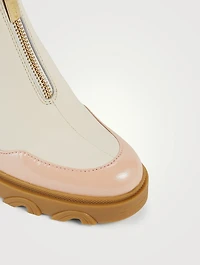 Brex Zip Leather Ankle Boots