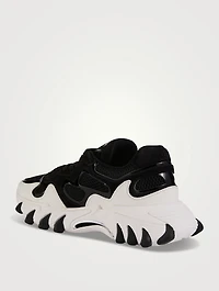 B-East Leather Suede And Mesh Sneakers