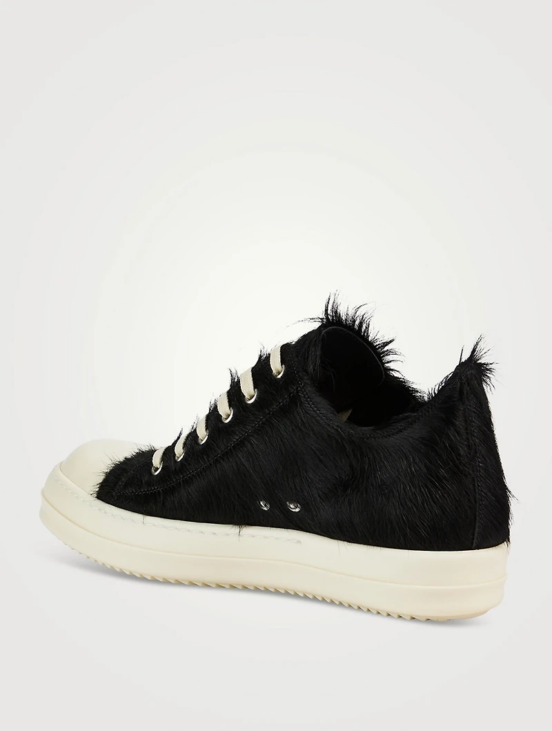 Hairy Leather Low Sneakers