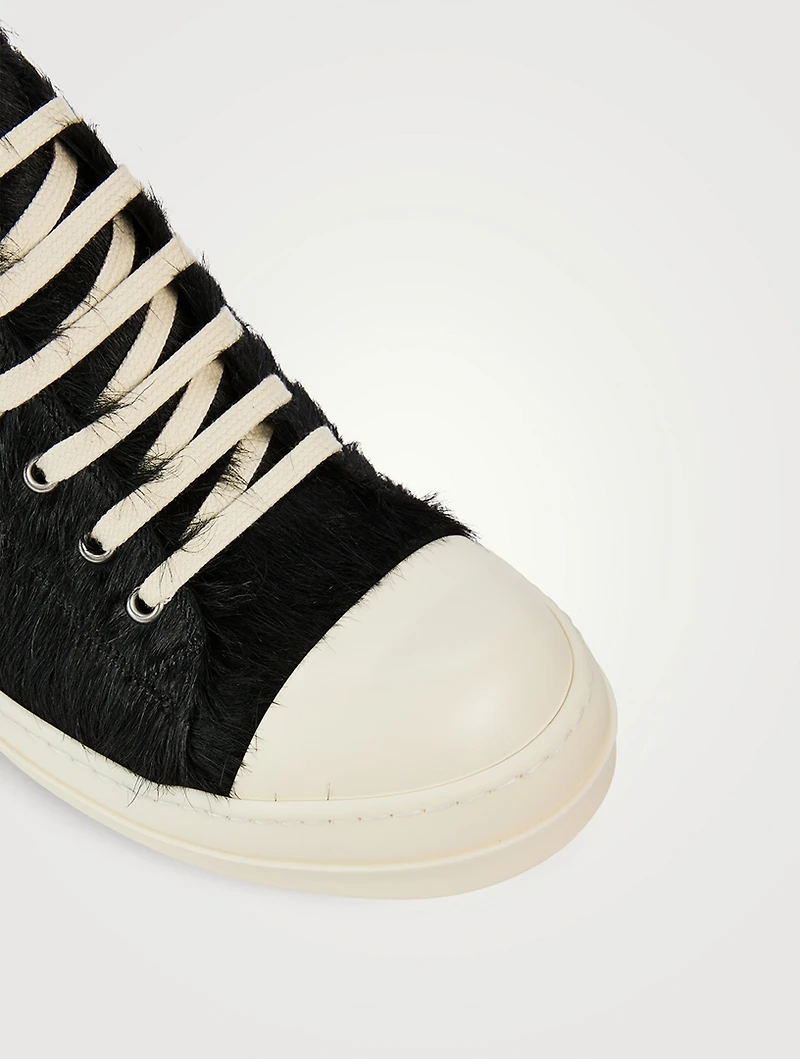 Hairy Leather Low Sneakers
