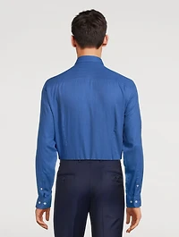 Bellamy Herringbone Cotton-Blend Shirt