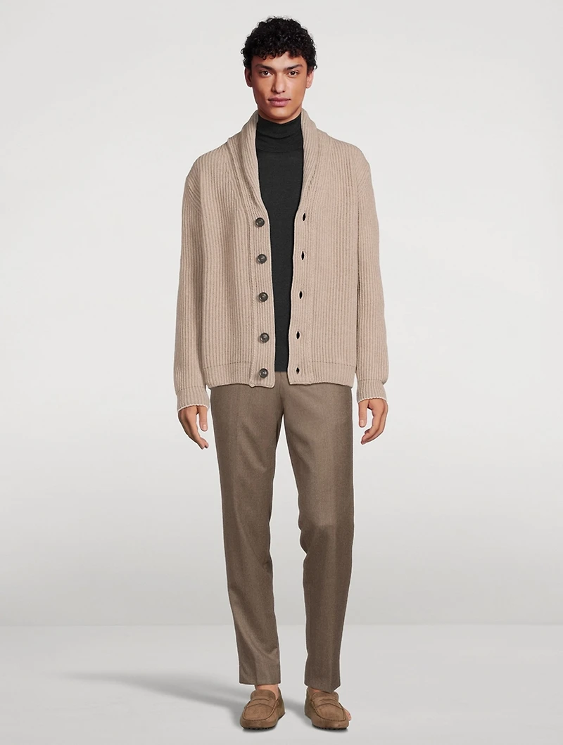 Stayner Cashmere And Wool Shawl Cardigan