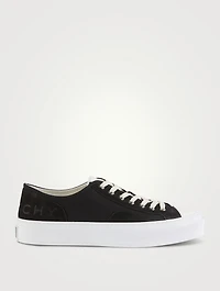 City Canvas And Suede Sneakers