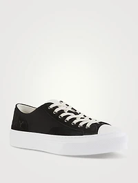 City Canvas And Suede Sneakers
