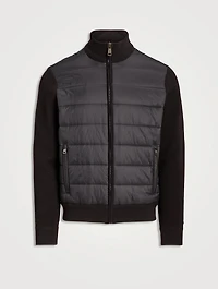 Wool Hybrid Full-Zip Sweater